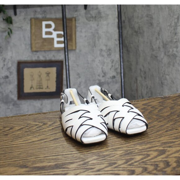 Michael by Michael Kors Womens Irene Sling Flat Pump 40S5IRFP1L Optical White 7M - Picture 3 of 13